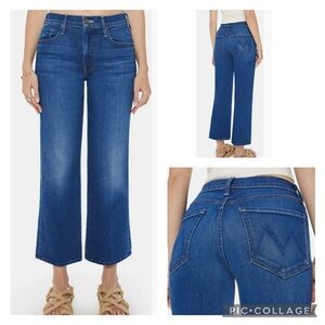 MOTHER The Rambler Mid Rise Ankle Wide Leg Coastal Stretch Denim Jeans 27